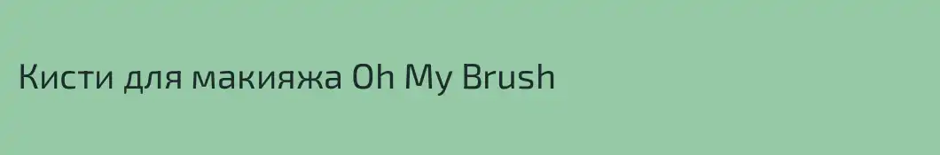 Кисти для макияжа Oh My Brush